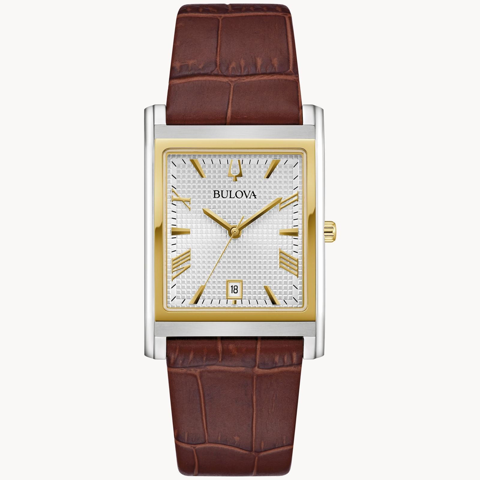 Bulova Sutton Quartz Brown Leather Watch 98B430