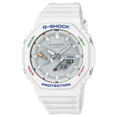 Casio G-Shock Analog-Digital White Resin Watch GAB2100FC-7A