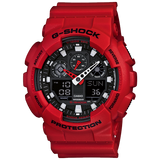 Casio G-Shock Analog Digital Red Mens Watch GA100B-4A