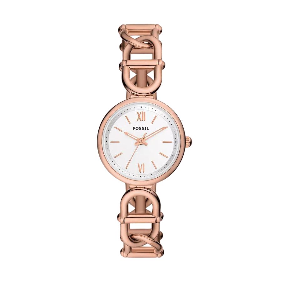 Fossil Carlie Three-Hand Rose Gold-Tone Stainless Steel Watch ES5273