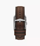 Fossil Carraway Three-Hand Brown Leather Watch FS6012