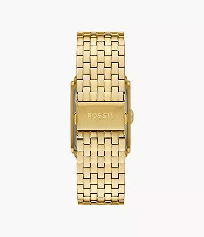 Fossil Carraway Three-Hand Gold-Tone Stainless Steel Watch FS6009