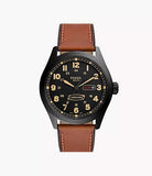 Fossil Defender Solar-Powered Luggage Leather Watch FS5978