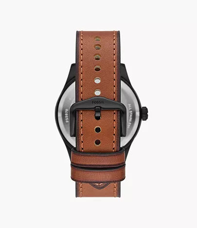 Fossil Defender Solar-Powered Luggage Leather Watch FS5978