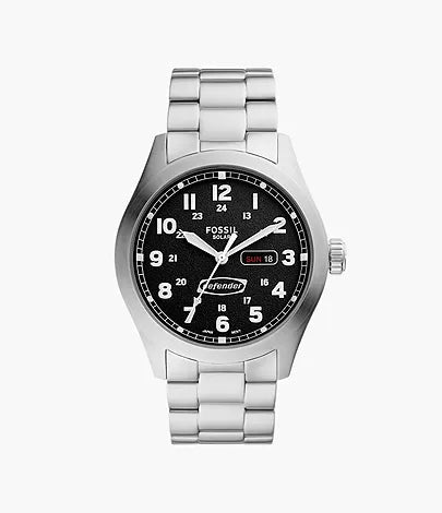 Fossil Defender Solar-Powered Stainless Steel Watch FS5976