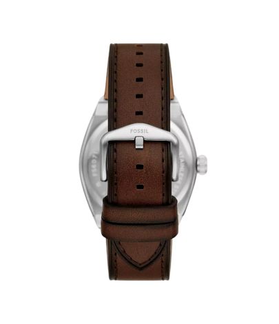 Fossil Everett Three-Hand Date Leather Men's Watch FS6071