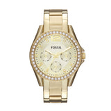 Fossil Riley Champagne Dial Ladies Watch ES3203