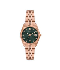 Fossil Scarlette Three-Hand Date Rose Gold-Tone Watch ES5369