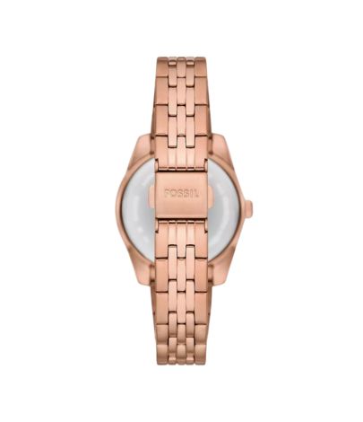 Fossil Scarlette Three-Hand Date Rose Gold-Tone Watch ES5369