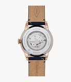 Fossil Townsman Automatic Navy Leather Watch ME3171