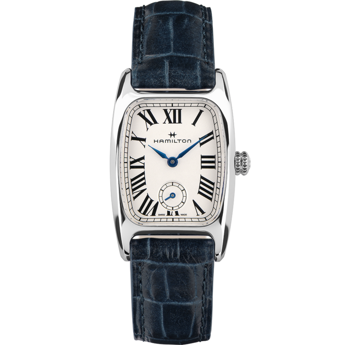 Hamilton Boulton Silver-White Dial Blue Leather Ladies Watch H13321611