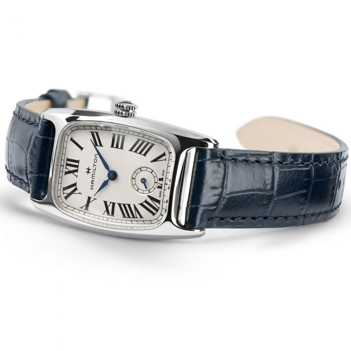 Hamilton Boulton Silver-White Dial Blue Leather Ladies Watch H13321611