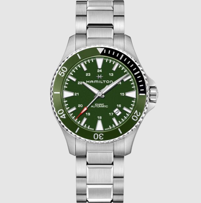 Hamilton Khaki Navy Scuba Auto Green Dial Watch H82375161