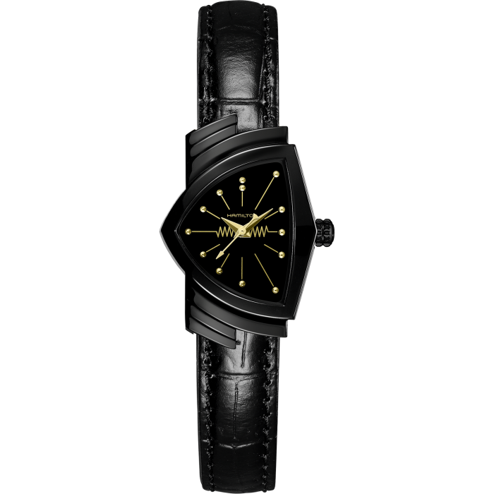 Hamilton Ventura S Quartz Black Dial Unisex Watch H24201730