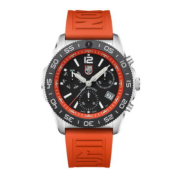 Luminox  Chronograph 44mm, Orange Rubber Strap Diver Watch XS.3149