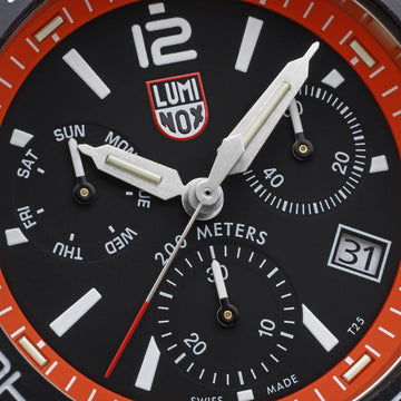 Luminox  Chronograph 44mm, Orange Rubber Strap Diver Watch XS.3149