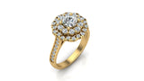 0.53 CT Cluster Diamond Floral Motif Engagement Ring