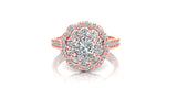 0.53 CT Cluster Diamond Floral Motif Engagement Ring