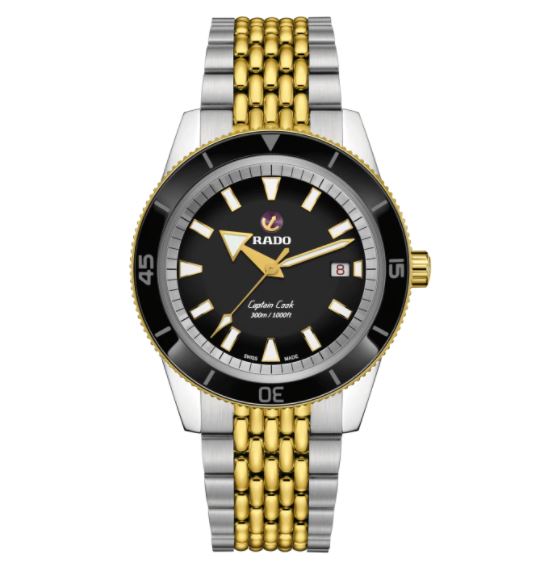 Rado Captain Cook Automatic Black Dial Two-Tone Watch R32138153