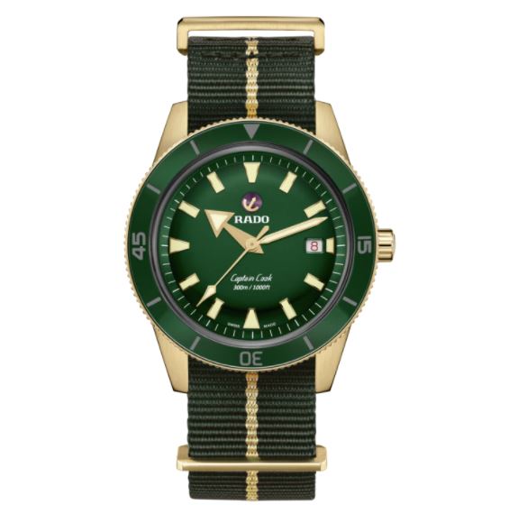 Rado Captain Cook Automatic Bronze Green Strap watch R32504317