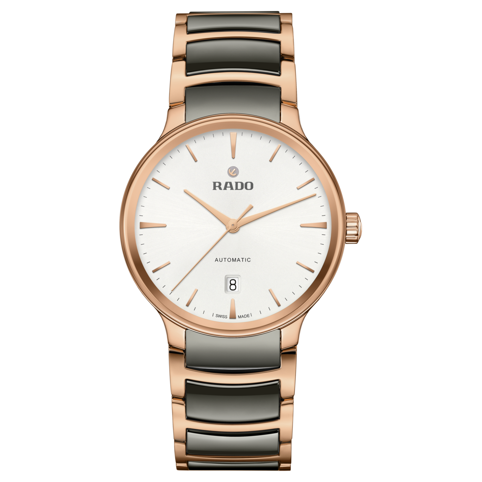 Rado Centrix Automatic Rose Gold Plated Steel Watch R30017012