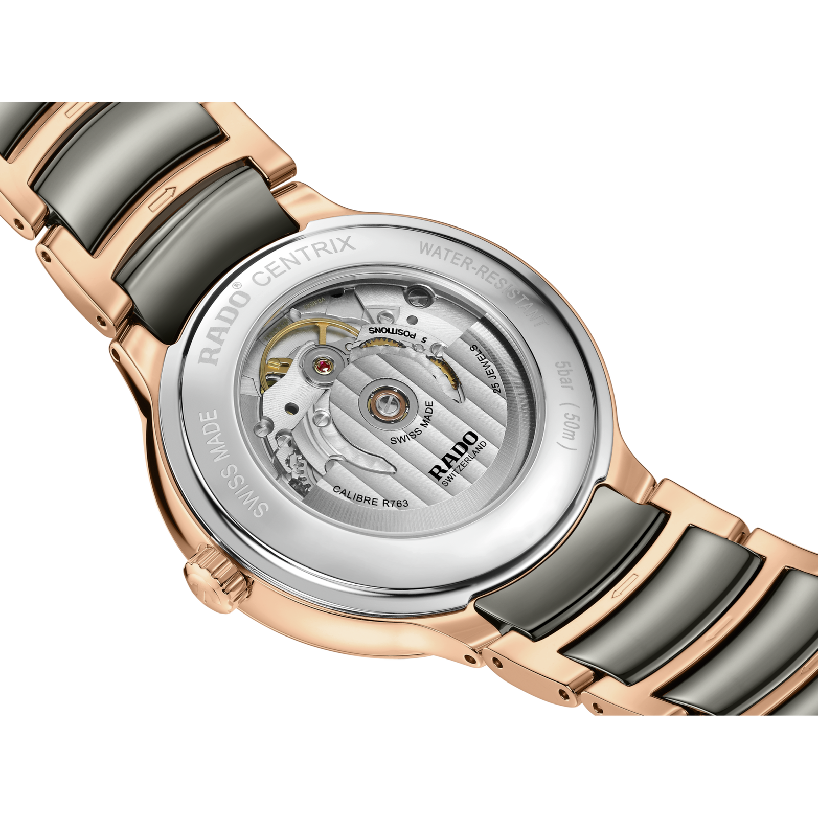 Rado Centrix Automatic Rose Gold Plated Steel Watch R30017012