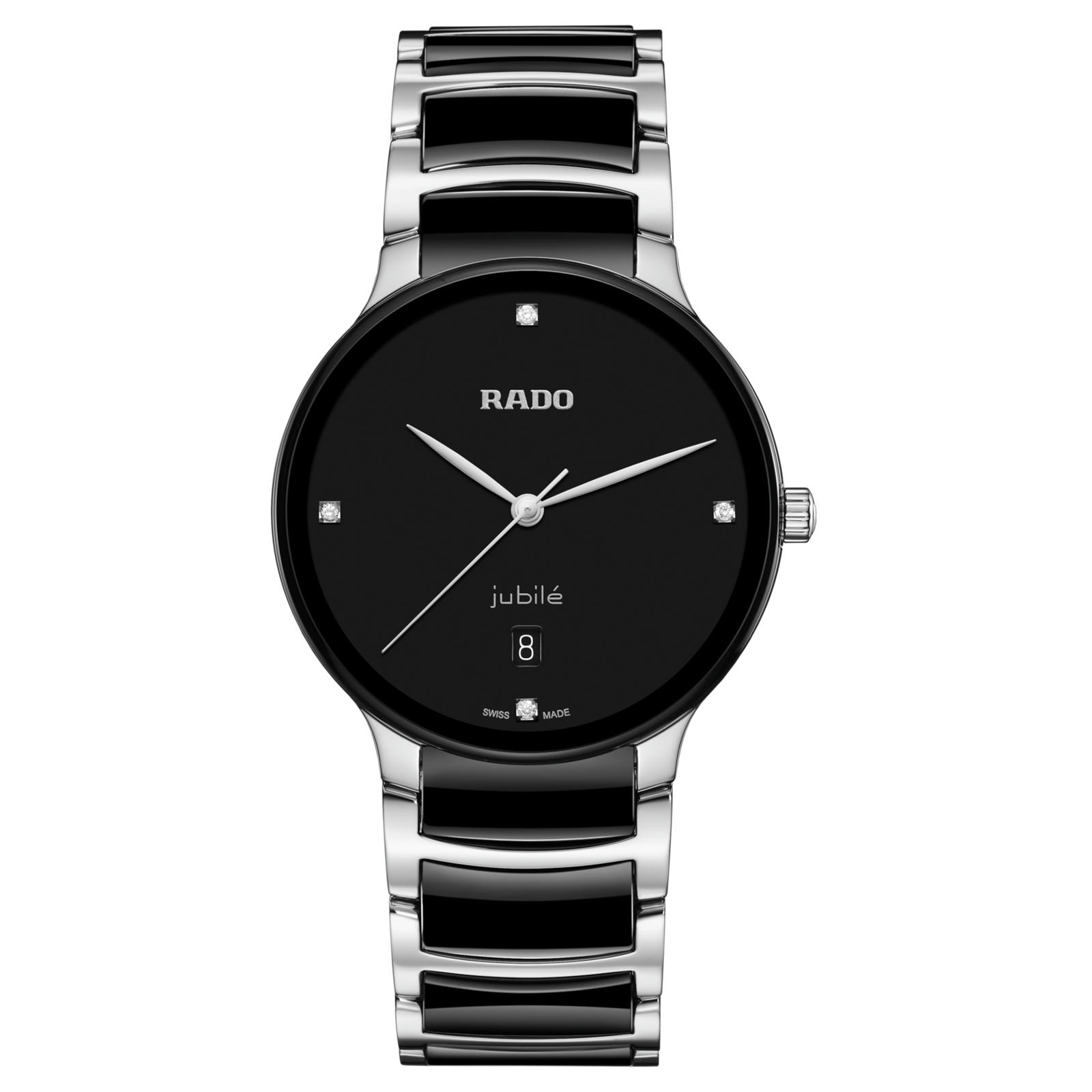 Rado Centrix Diamonds Black Dial Stainless Steel Watch R30021712