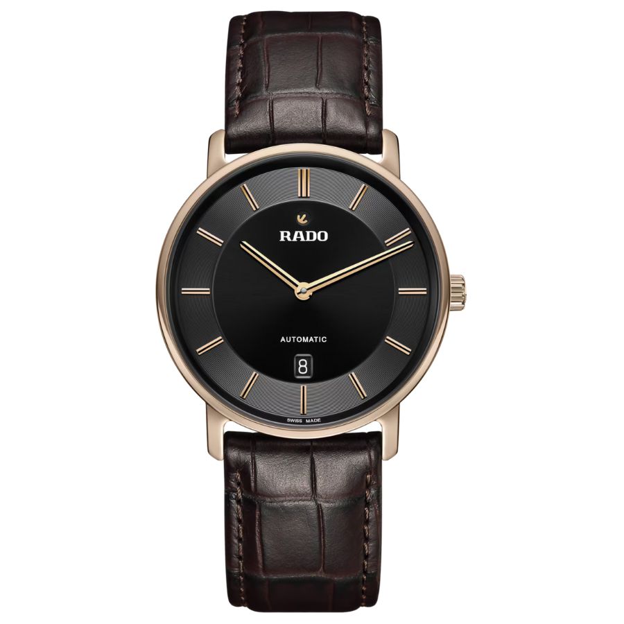 Rado DiaMaster Thinline Automatic Brown Leather Strap Watch R14068176