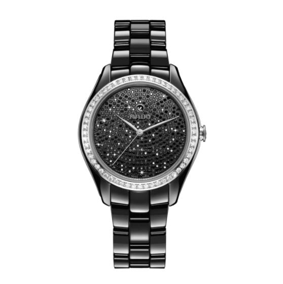 Rado Hyperchrome Automatic Diamonds Black Dial Ladies Watch R32482722