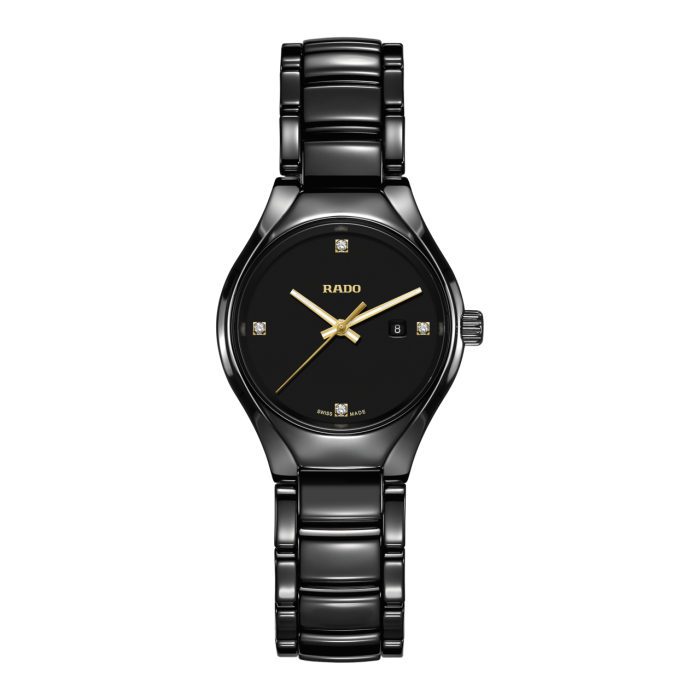 Rado True Black Dial Black Ceramic Ladies Watch R27059712