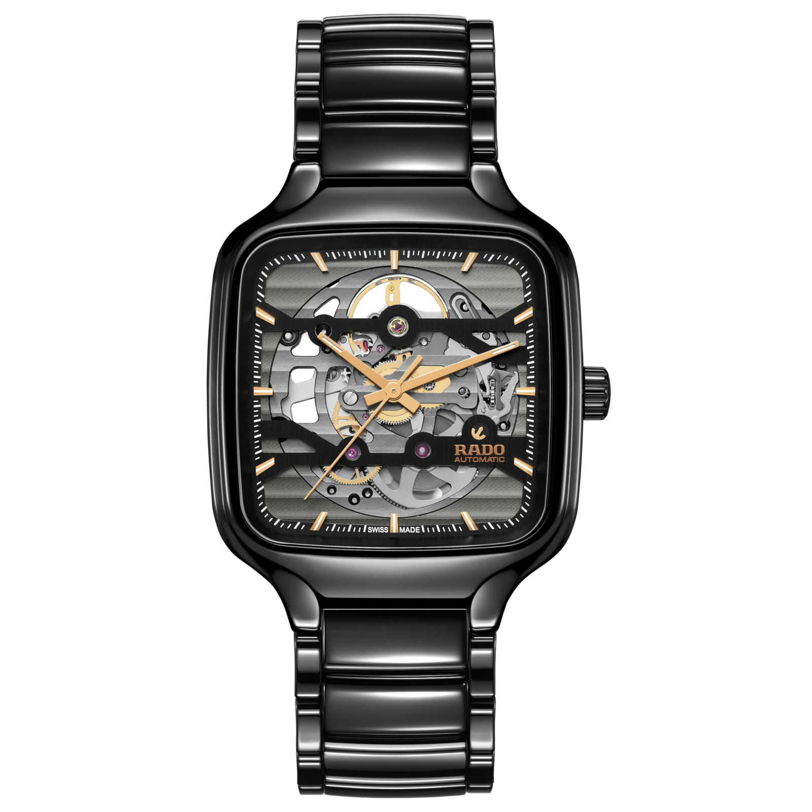 Rado True Square Automatic Skeleton Black High-Tech Ceramic R27124162