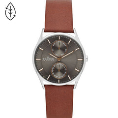 SKAGEN Brown Leather Quartz Men's Watch SKW6086