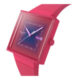 Swatch Bioceramic Squarely Berry SO34R700