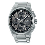 Montre chronographe Seiko Astron GPS Solar 5X à double fuseau horaire SSH163J1