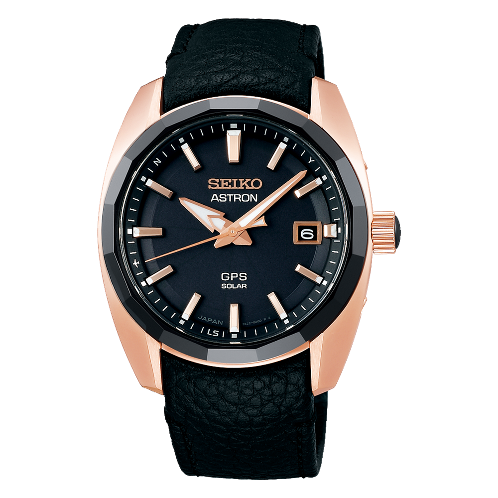 Seiko Astron GPS Solar Black Dial Strap Watch SSJ012J1