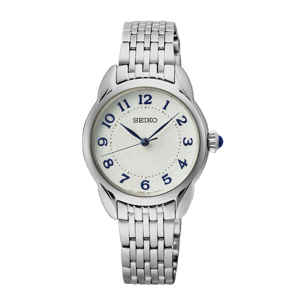 Seiko Stainless Steel Quartz White Dial Ladies Watch SUR561