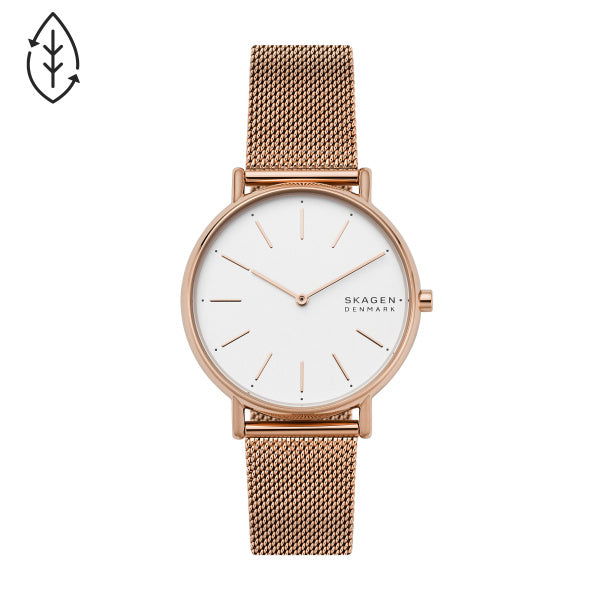 Skagen Ladies' Signatur Rose-Tone Steel-Mesh Watch SKW2784