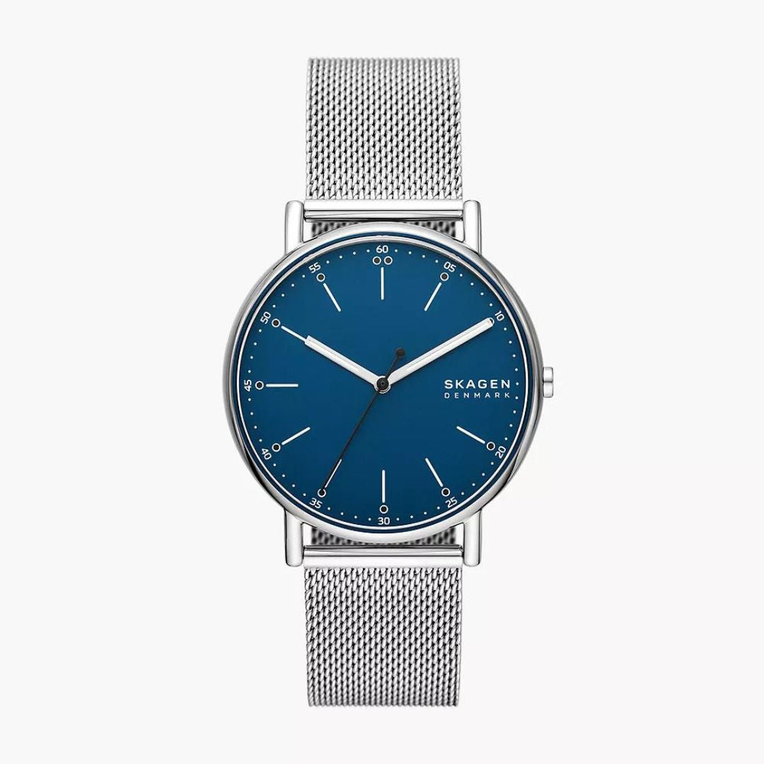 Skagen Signatur Three-Hand Silver Stainless Steel Mesh Watch SKW6904