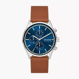 Skagen Unisex Holst Chronograph Luggage Leather Watch SKW6916