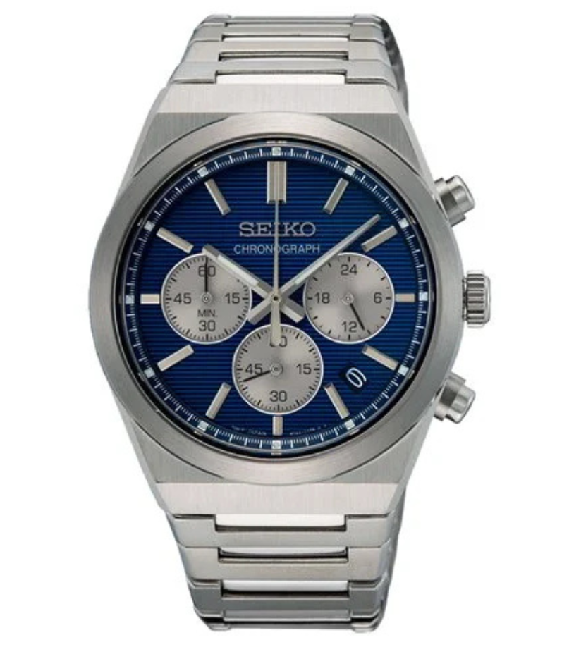 Montre chronographe Seiko Sport en acier inoxydable SSB453P1