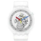 Swatch Clearly Bold Quartz Transparent Unisex Watch SB01K100