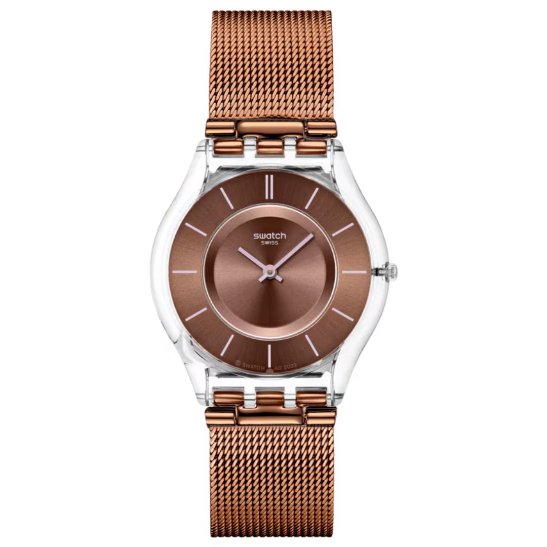 Swatch Mocha In Mind Skin Stainless Steel Watch SS08K121M