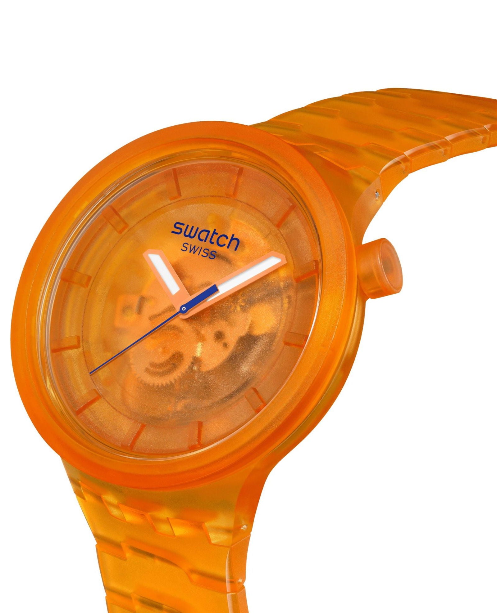 Swatch Orange Joy Bio-Sourced Material Strap Unisex Watch SB05O103