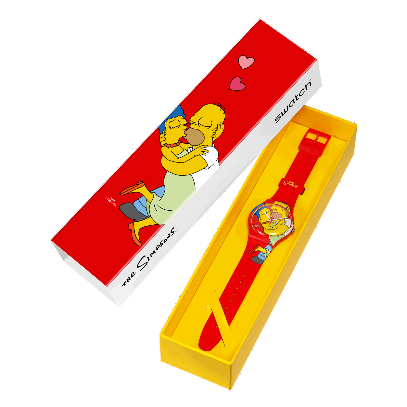 Swatch The Simpsons Sweet Embrace Valentino watch SO29Z120