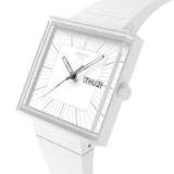 Swatch What If... Allwhite? -White Square Watch SO34W700