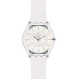 Swatch White Classiness White Silicone Ladies Watch SFK360