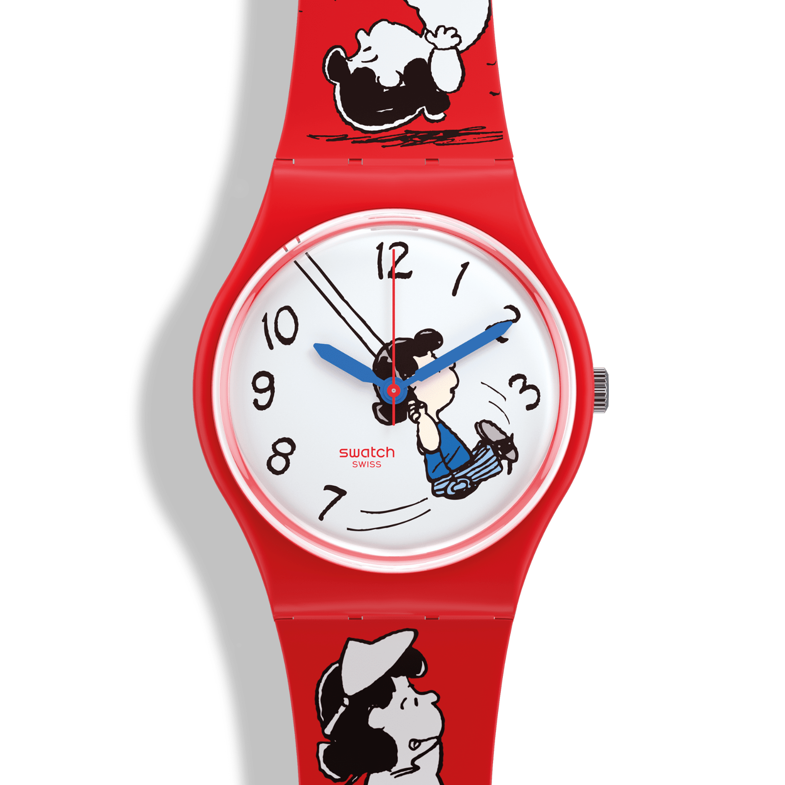 Swatch X Peanuts Lucy Klunk! Red Silicone Watch SO28Z106