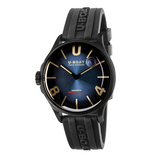 U-boat Darkmoon Blue Dial Black Rubber Strap Quartz Mens Watch 9020