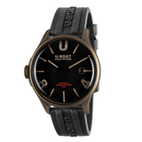 U-Boat Darkmoon Bronze PVD Black Dial Black Rubber Strap Quartz Mens Watch 9548