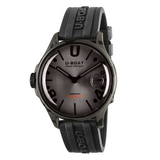 U-Boat Darkmoon Camouflage Black PVD Gray Dial Black Rubber Strap Quartz Mens Watch 9550